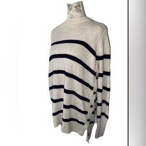 Tuckernuck Cashmere Blend Sweater Navy Stripes Women’s Size M